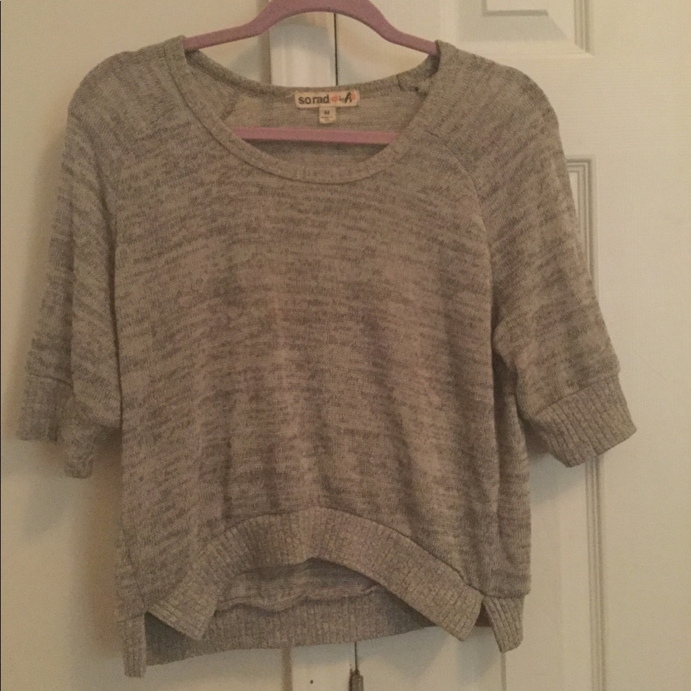 Gray Sweater Crop Top
